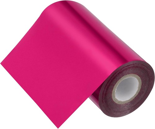 PATIKIL 5"x400Ft Hot Stamping Foil Paper, Heat Transfer 5"x400Ft, Rose Red