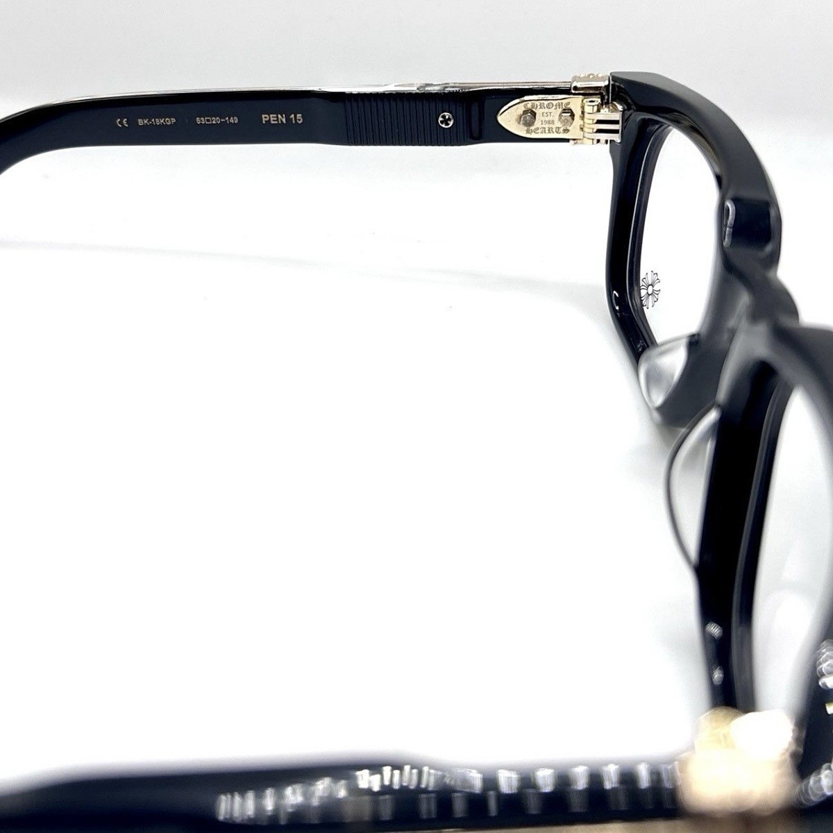 Chrome Hearts Pen 15 Black / 18k Gold Plated Glasses - Box