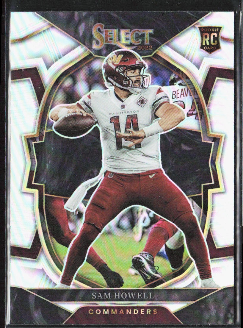 2022 Panini Select Sam Howell Silver Prizm Concourse Rookie Commanders