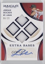 2020 Panini Immaculate Extra Bases Relics 6/25 Jordan Hicks #EB-JH Auto 0i1b