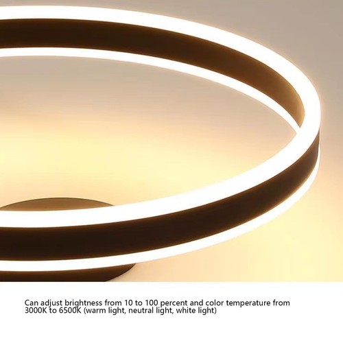 ~Ceiling Light LED Modern Round Dimmable Flush Mount Ceiling Light Fixture With - Picture 3 of 12
