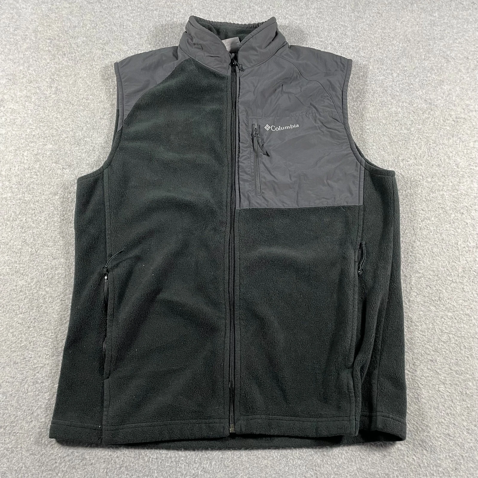 Columbia Vest Mens Medium Gray Gorpcore HIking Outdoors Color Block