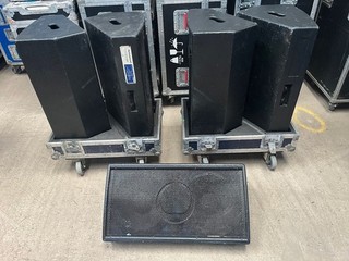 TURBOSOUND TFM dual 12" stage monitors package with cases low profile wedges set