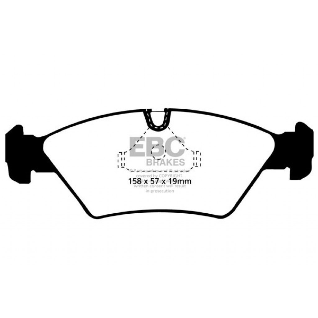 EBC For Maserati 425 1987 Front Brake Pads Redstuff