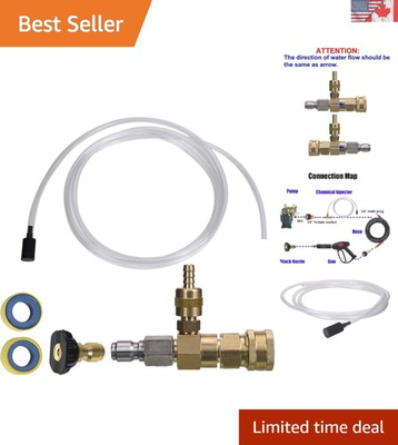 #ad Adjustable 3200 PSI Pressure Washer Chemical Injector with Needle Valve Control $29.74