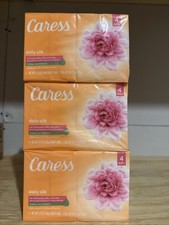12 Caress Daily Silk Beauty Bars White Peach Orange Blossom Floral Oil Essence