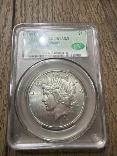 1927 peace dollar CAC Graded AU Details