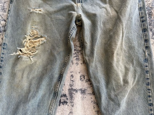 Vintage Y2K Tommy Hilfiger Baggy Hip Hop Denim Jeans Big Logo Men’s 38 X 32 READ - Picture 3 of 15