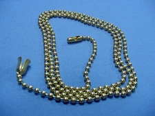 Leviton Brass Light Socket Pull Chain 1/25" Ball 3-Foot Extension Replacement #6
