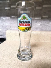 Eichbaum German Beer, 9 3/8" Tall 0.5l Pilsner Glass, Weizen Biers, Heavy Base!