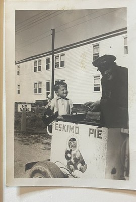Found Vintage Original Photograph Eskimo Pie Ice Cream Man