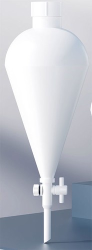 Imbuto separatore a forma di pera in PTFE forte base acida resistente imbuto da laboratorio - Foto 4 di 9
