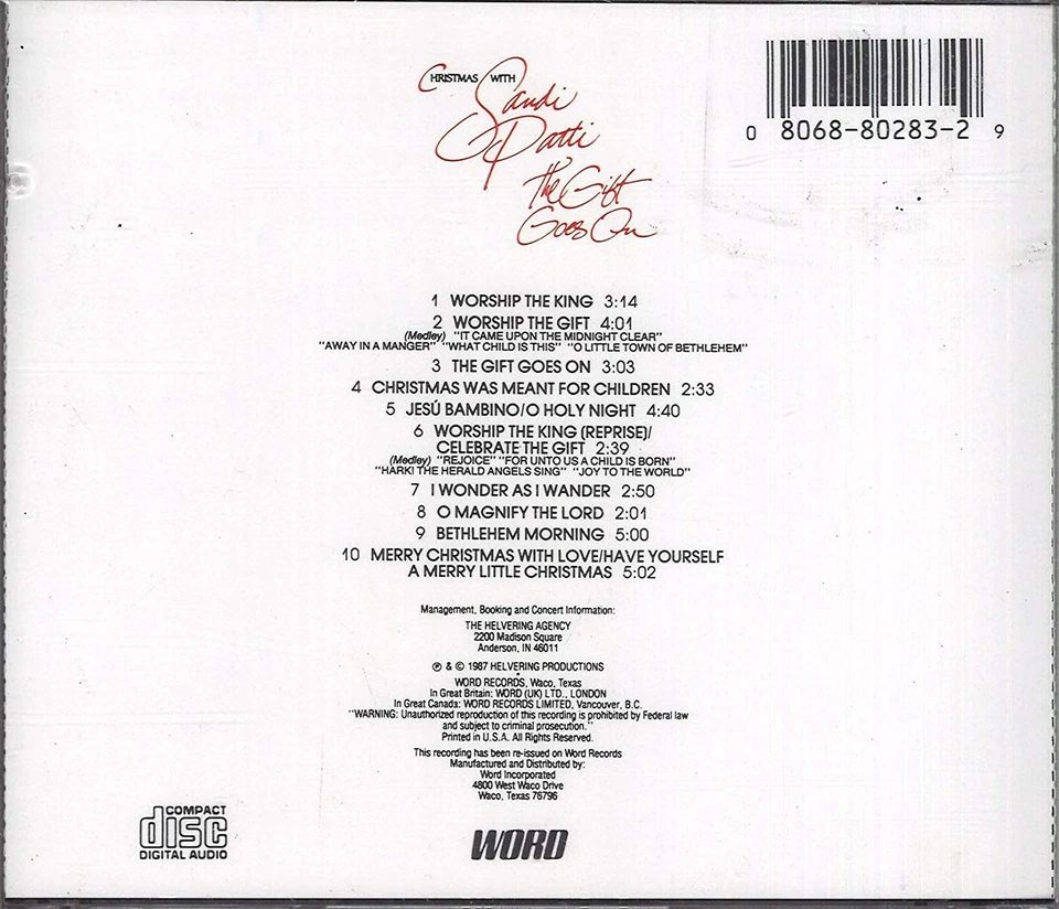 Sandi Patty The Gift Goes on (CD) - Image 2 of 2