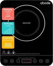 Abode AINDH1002 Single Digital Induction Hob Portable Touch Control 2000W Black