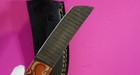 8" Fixed Blade Knife w/ Leather Sheath – Custom Carved Handle – New — photo 8