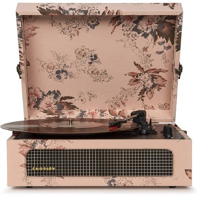 Crosley Voyager Vintage Vinyl Plattenspieler Lautsprecher Bluetooth Blumenmuster