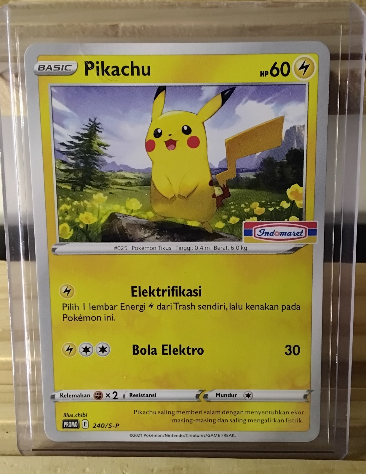 Nintendo Pikachu 240/S-P S-P Sword & Shield Promos Promo Indonesian 60 HP