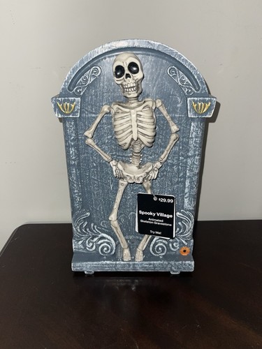 Gemmy 2024 Animated Tombstone Dancer Skeleton Spooky Scary NWT Fully Working