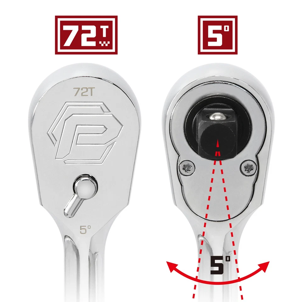 Powerbuilt 3/8 Inch Drive 72 Teeth Sealed Head Ratchet - 649931 - Image 2 of 4