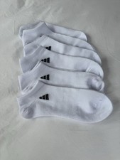 Men  s Adidas White Socks Ankle /No Show