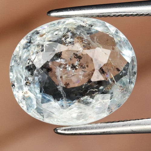 π3.97ct 11.3x9.5mm Oval Natural Light Blue Aquamarine - Unheated Madagascar Gem