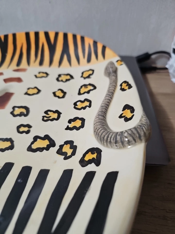 Plato decorativo 3D vintage animal loto tigre 2000 Foto 4 de 4