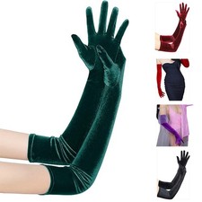Women's Velvet Gloves Opera Wedding Bridal Evening Party Prom Costume Glove