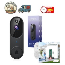 1080p Wireless Video Doorbell with Chime   AI Human Detection  Night Vision