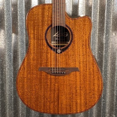 LAG Guitars T98DCE Natural Dreadnought Cutaway Acoustic Electric Guitar #2194