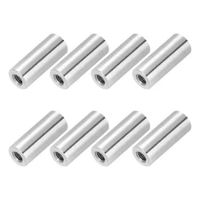 8 Pcs M4x0.7mm Pitch 4mm/0.16" 304 Stainless Steel Round Coupling Nut