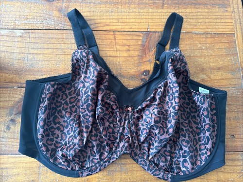 GODDESS Kayla Underwire Banded Bra, Size 48I, Dark Leopard, Full Coverage