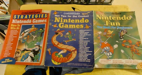 Vintage Nintendo Strategy Guide Lot (3) - Consumer Guide 1989-1991 NES Game Boy
