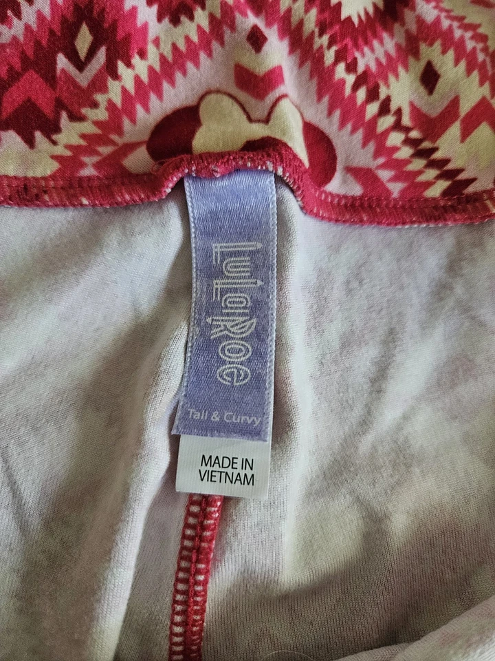 3 Leggings LuLaRoe Disney Estampas Mistas TC & OS Minnie Mickey Mouse Floral - Imagem 4 de 4