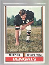 1974 Topps Football Card #290 Mike Reid - Cincinnati Bengals