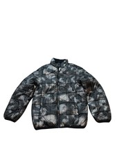 Gerry Boys Puffer Jacket Size M 10/12 Gray Black Camo Full Zip Padded Coat