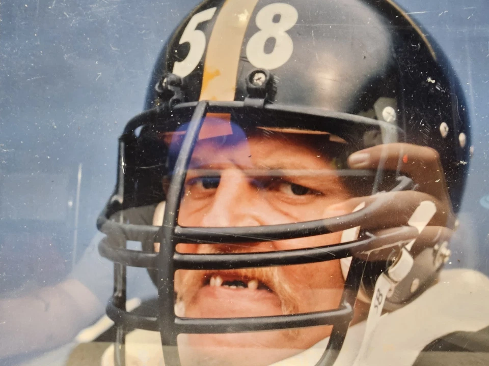 Archivo de fotos de Jack Lambert Pittsburgh Steelers NFL 2007 8x10 en placa de 12x15 Foto 4 de 4