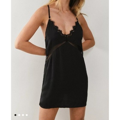 Bluebella ''Acacia'' Chemise Black Nightie Size US S (6)
