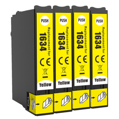 4 Tintenpatronen gelb für Epson Work Force 2510WF 2520NF 2540WF 2650DWF 2660DWF