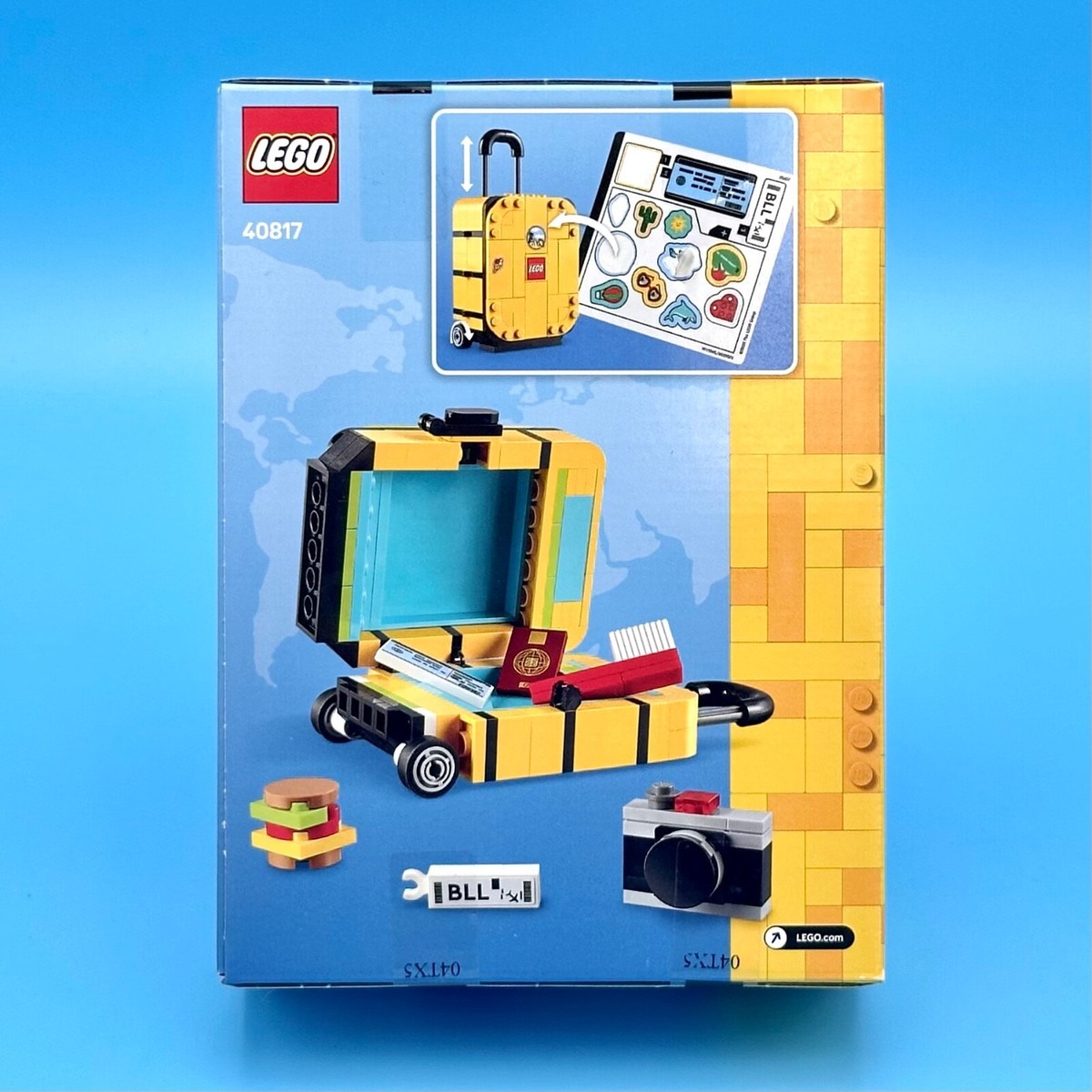 LEGO Yellow Travel Suitcase (40817) Luggage Tag Camera 184 pcs