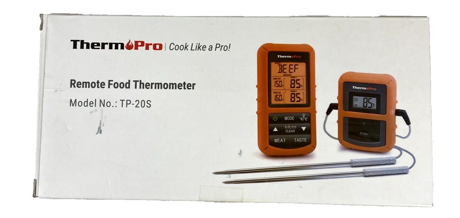 ThermoPro Meat Thermometer Wireless Remote Digital Smoker Grill TP20S Open Box