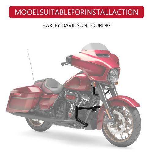 Gloss Highway Engine Guard Bar &Fairing Support For Harley Road Glide 2015-later - Foto 7 di 12