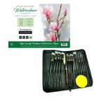Artist Watercolour Pad with Paint Brush Set .By Vesey Gallery® Made in UK. A4/A3
