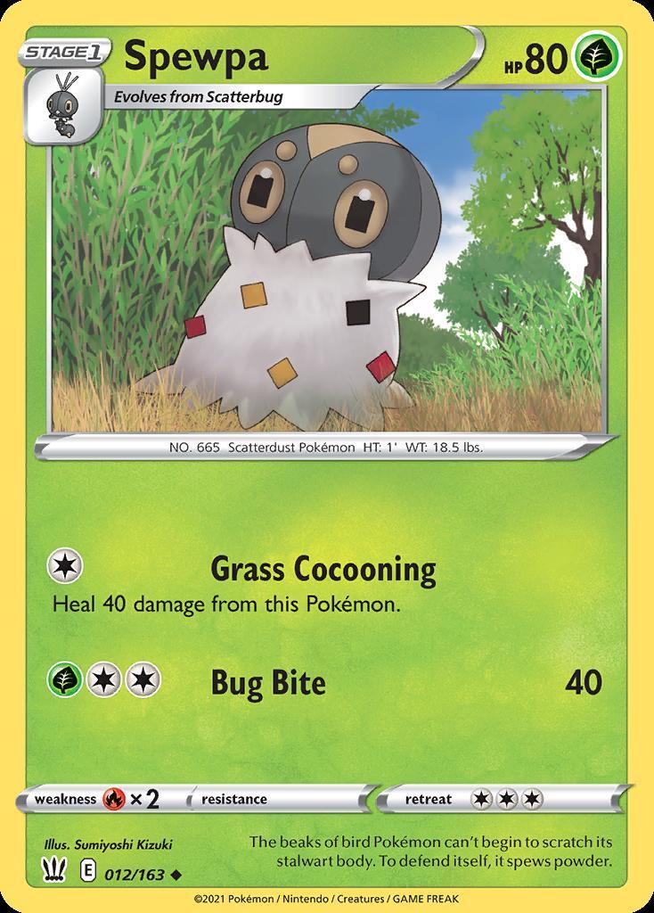 Pokemon Spewpa (12/186) Battle Styles LP