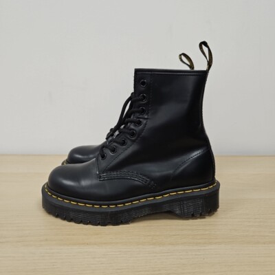 Dr Martens 1460 Bex Chunky Sole Black Smooth Leather Ankle