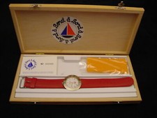 Wristwatch Bord a' Bord Uni-Sex Bronze Genuine Leather NOS 1980s France