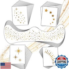 20 Pcs Gold Face Makeup Patches, Glitter Freckles Face Tattoo for Teenagers a