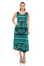 Jostar, Travel Knit Dress, long A-Line, Tank, Stretchy NO-IRON poly/span.901 T