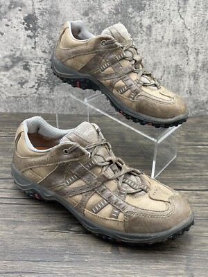 ECCO Women's Hiking Shoes Low Boots Brown Leather Walking Sz Eu 42 US 11-11.5
