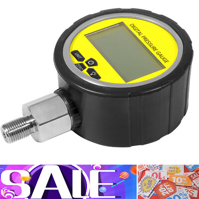 10000PSI Digital Hydraulic Pressure Gauge Manometer 1/4'' NPT 700BAR/70Mpa