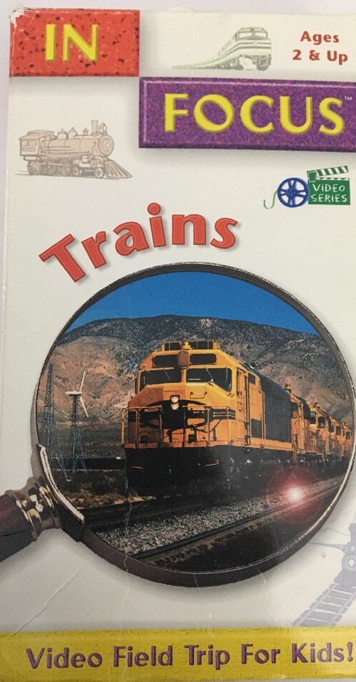 Trains In Focus-Video Field Trip For Kids-VHS-TESTED-RARE VINTAGE